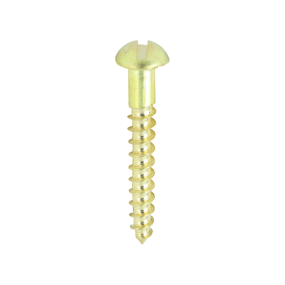 Brass Timber Screw SLOT RND - Image 1