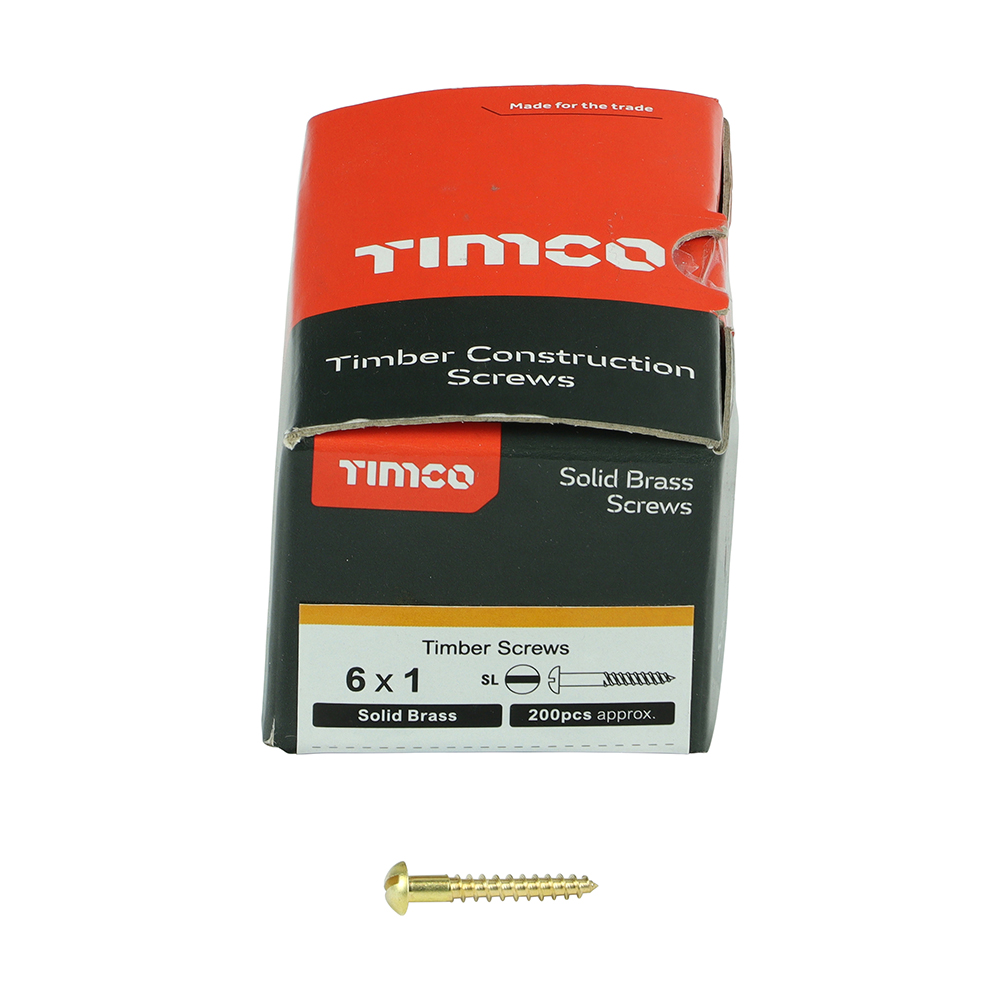 Brass Timber Screw SLOT RND - Image 3