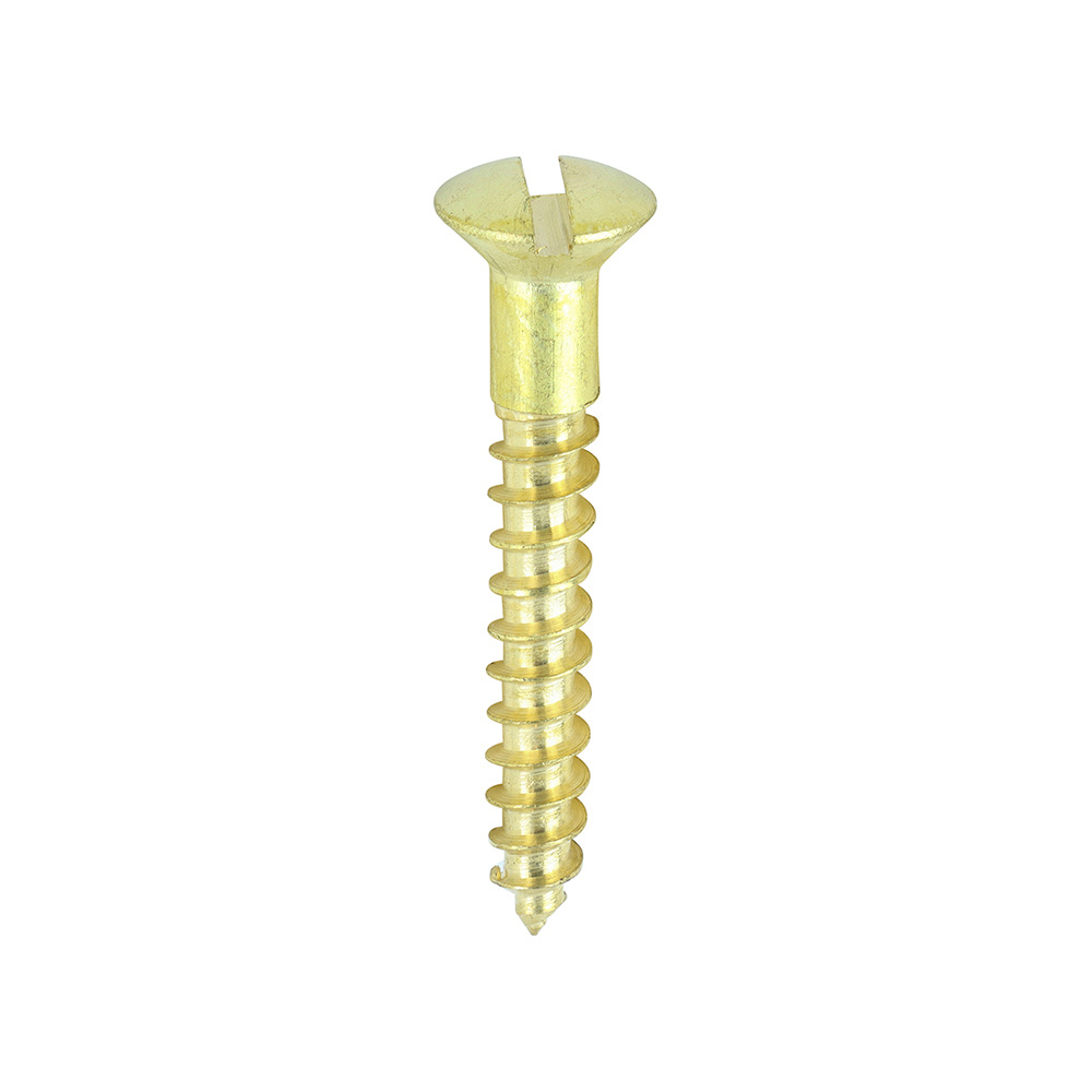 Brass Timber Screw SLOT R CSK