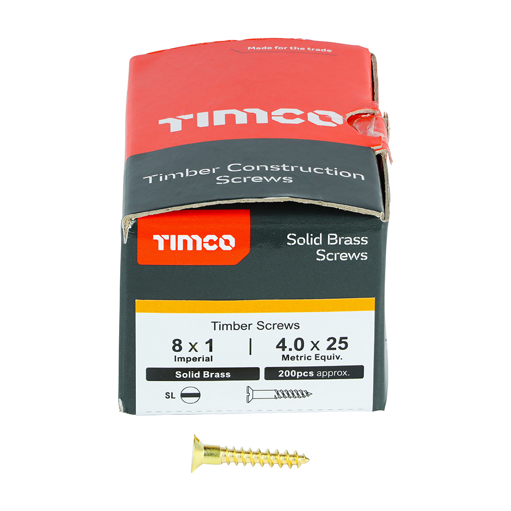 Brass Timber Screw SLOT CSK - Image 3