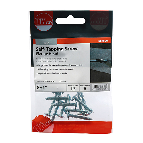 S/Tapping Screw PZ2 FLG - BZP - Image 2