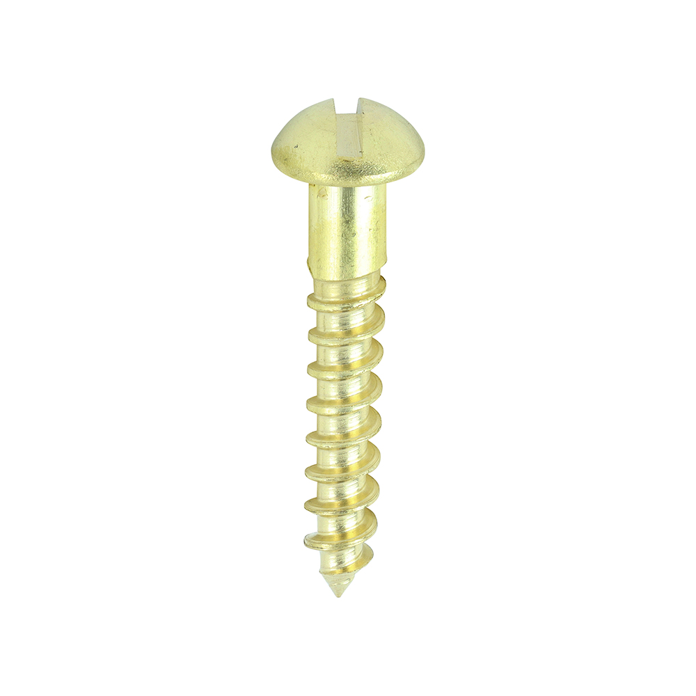 Brass Timber Screw SLOT RND