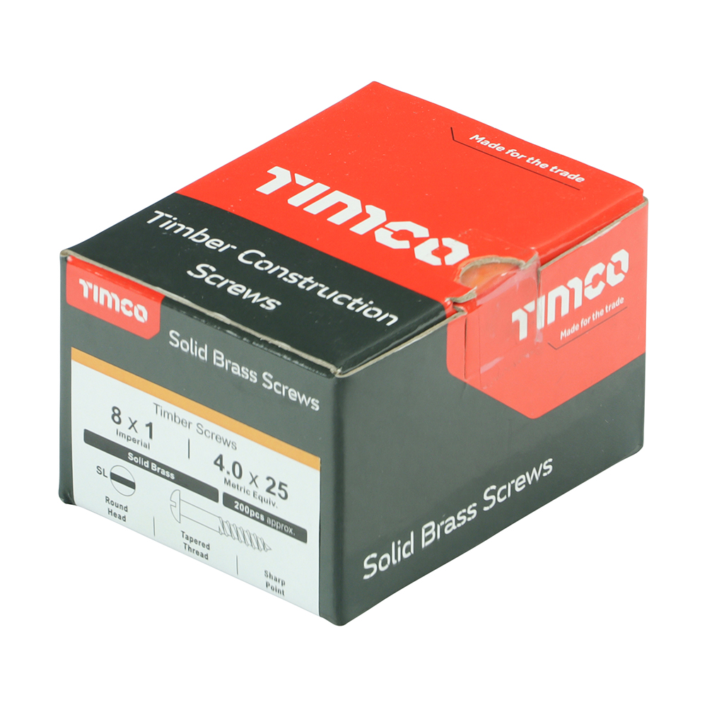 Brass Timber Screw SLOT RND - Image 2