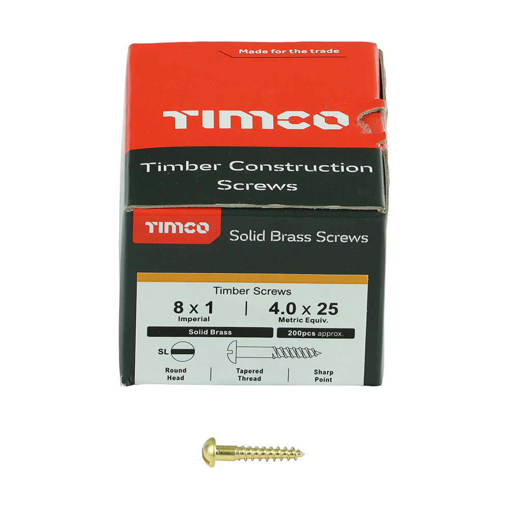 Brass Timber Screw SLOT RND - Image 3