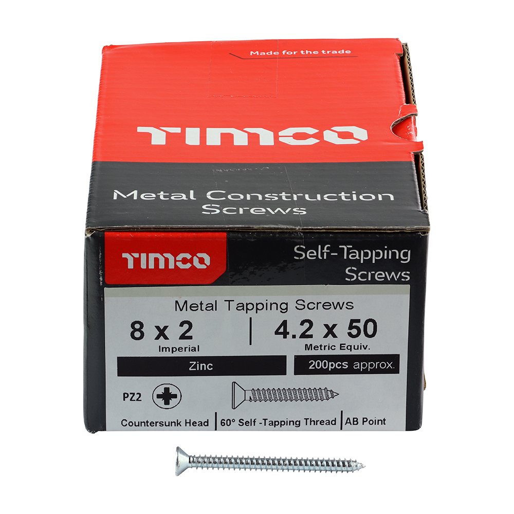 S/Tapping Screw PZ2 CSK Zinc - Image 3