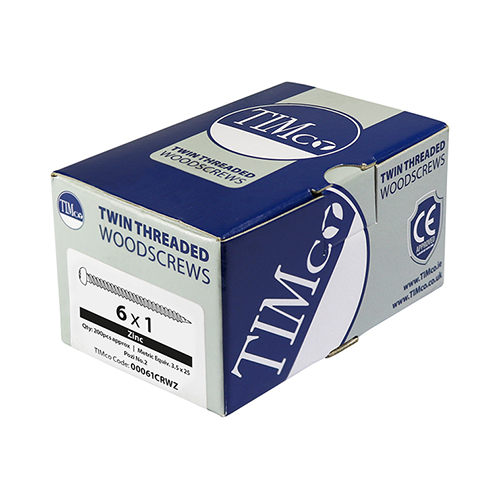 Twin Woodscrew PZ2 RND Zinc - Image 2