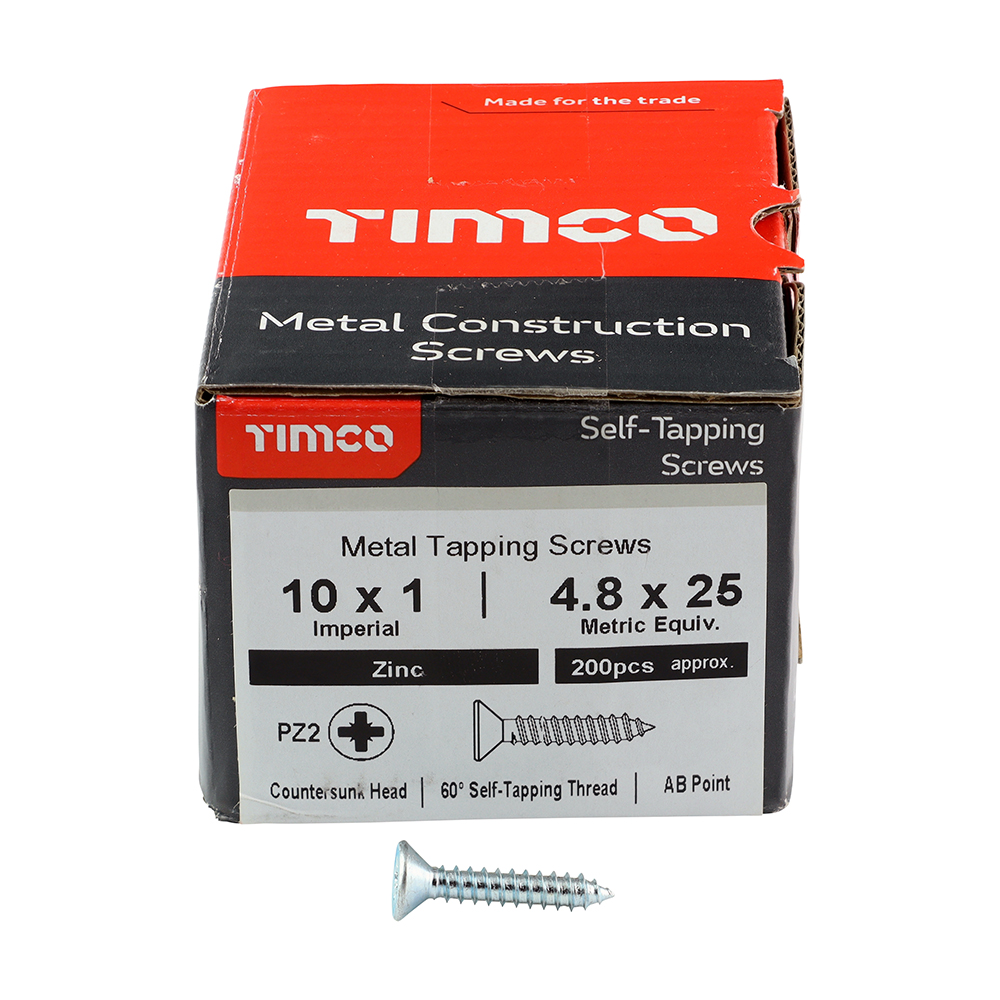 S/Tapping Screw PZ2 CSK Zinc - Image 3