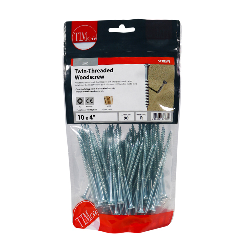 Twin Woodscrew PZ2 CSK - BZP - Image 2