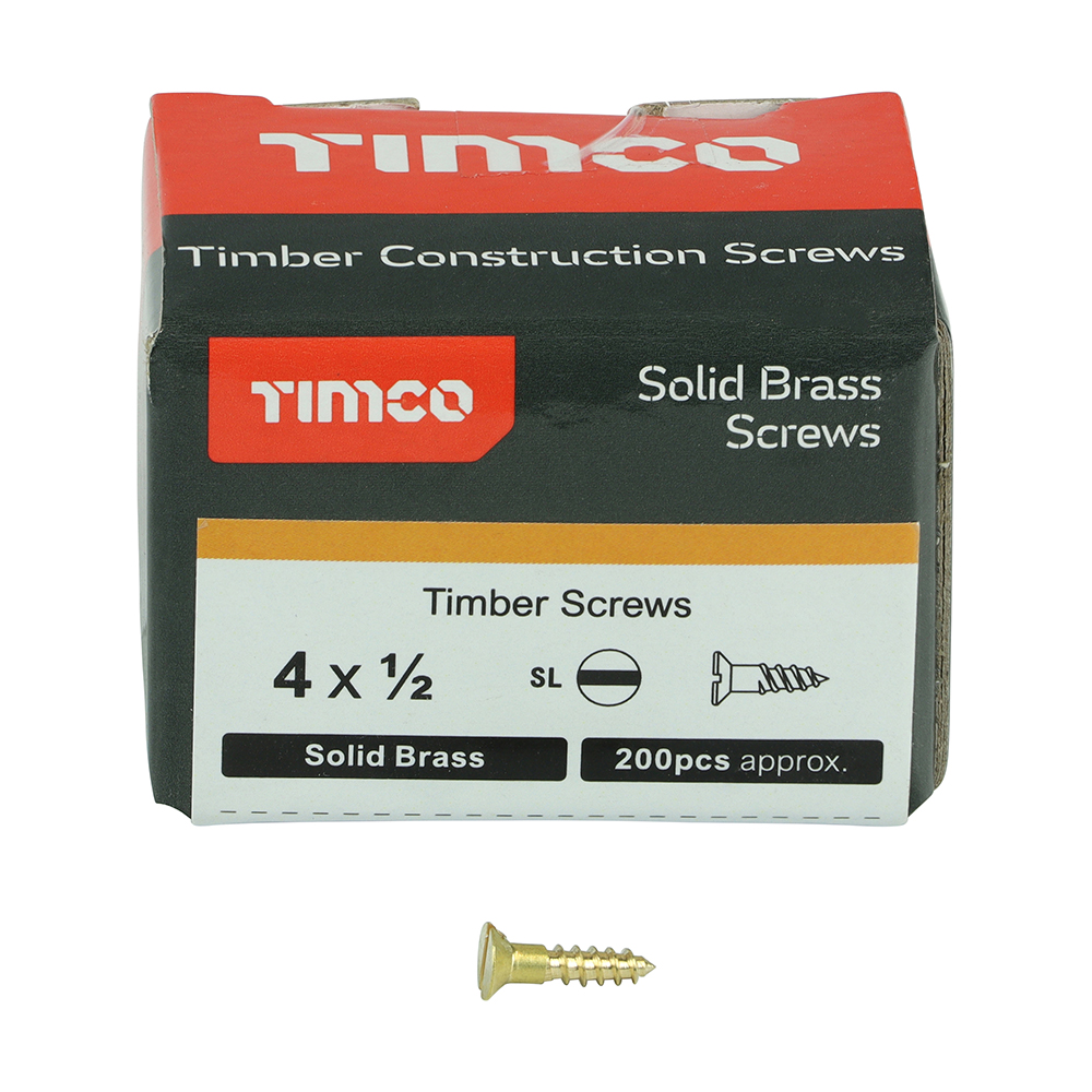 Brass Timber Screw SLOT CSK - Image 3