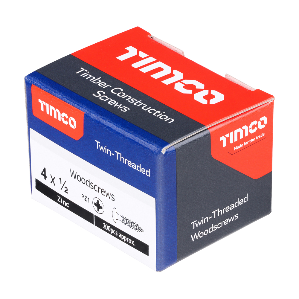 Twin Woodscrew PZ1 RND Zinc - Image 2