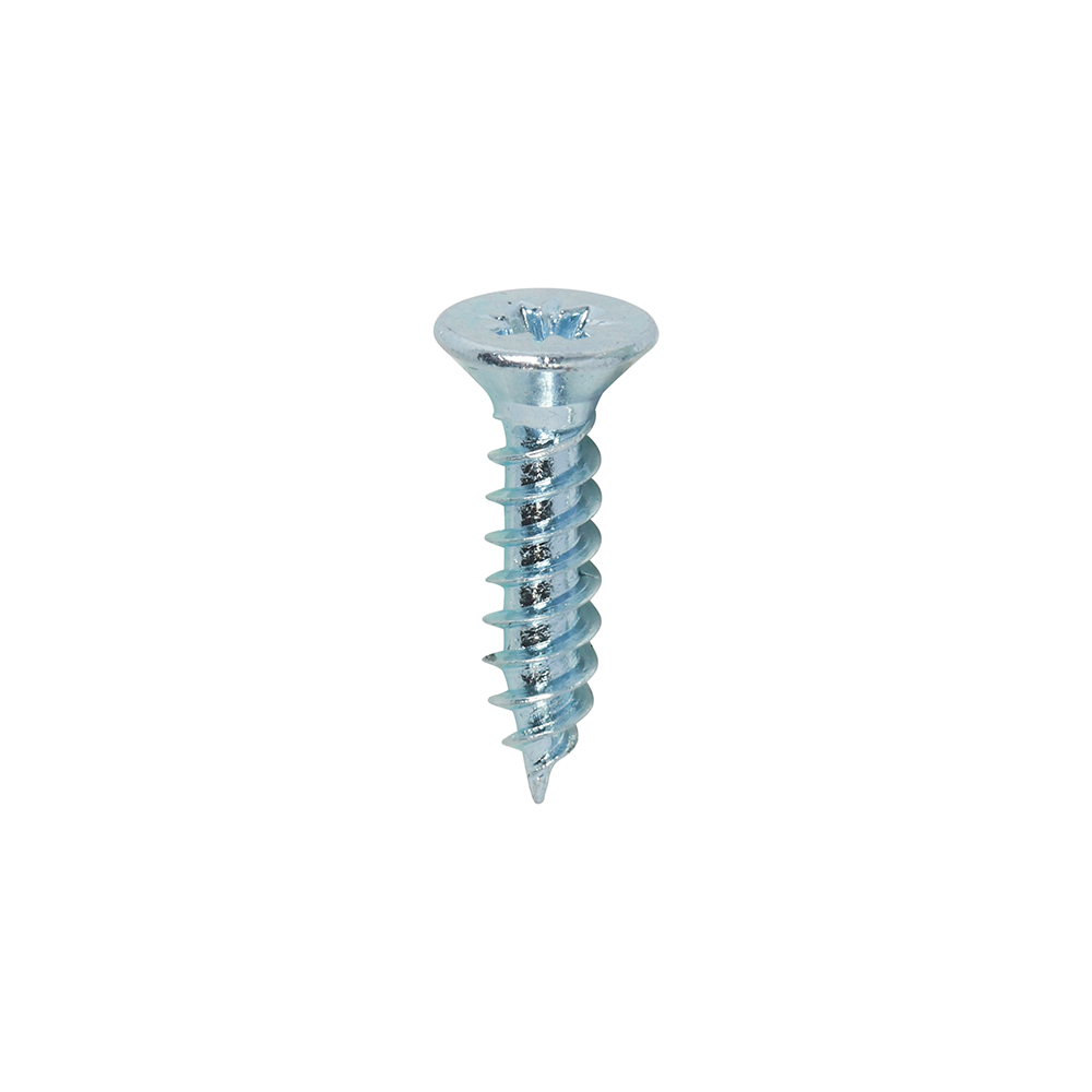 Twin Woodscrew PZ1 CSK Zinc