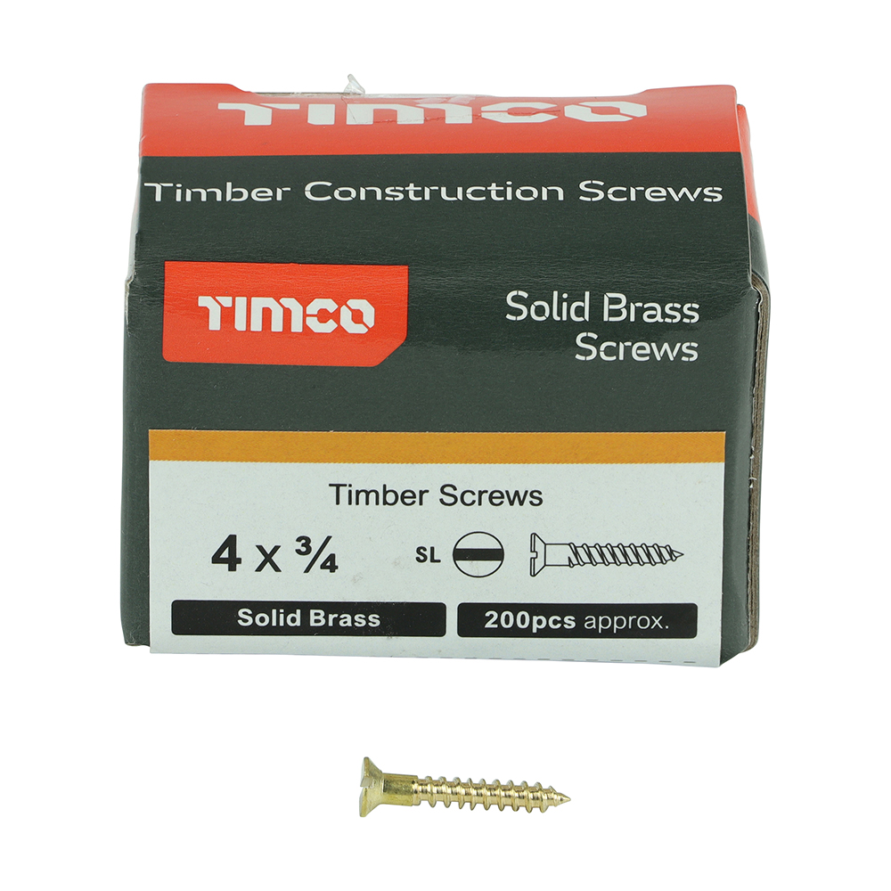 Brass Timber Screw SLOT CSK - Image 3