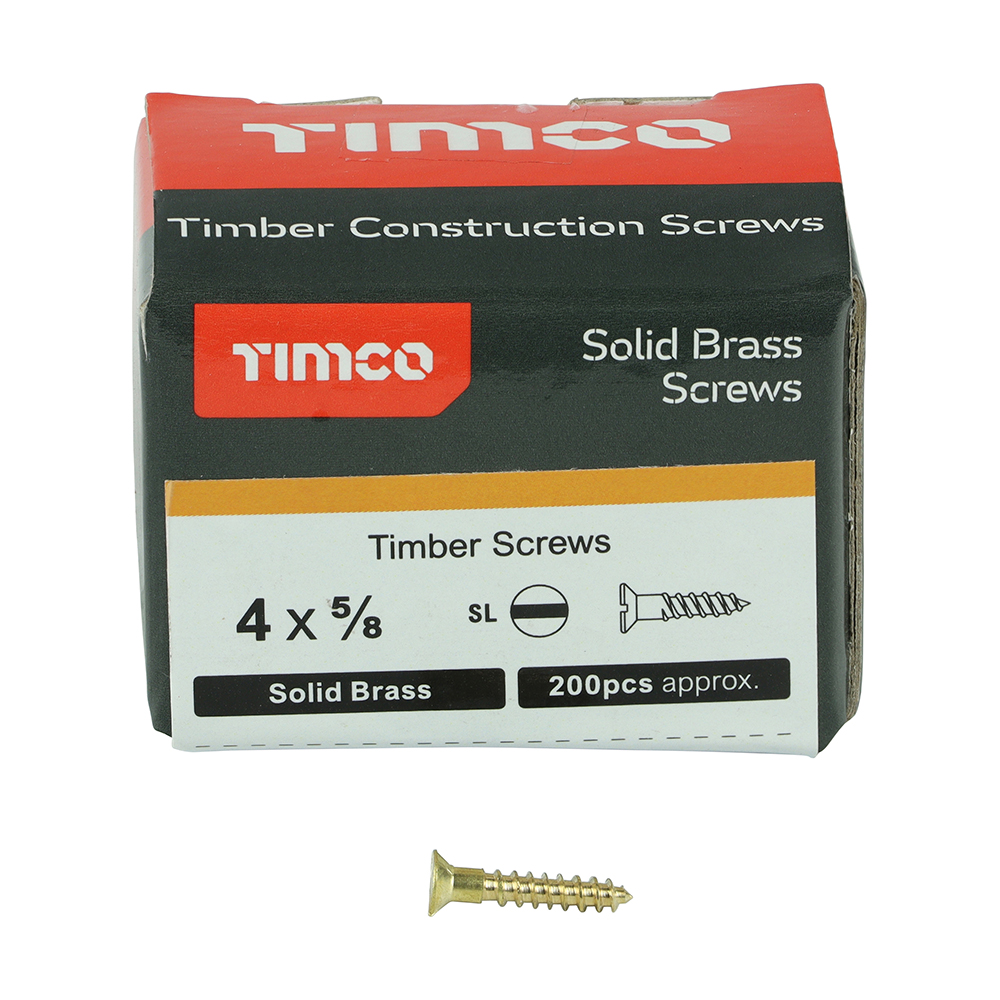 Brass Timber Screw SLOT CSK - Image 3