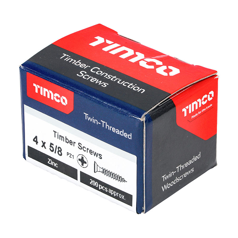 Twin Woodscrew PZ1 CSK Zinc - Image 2