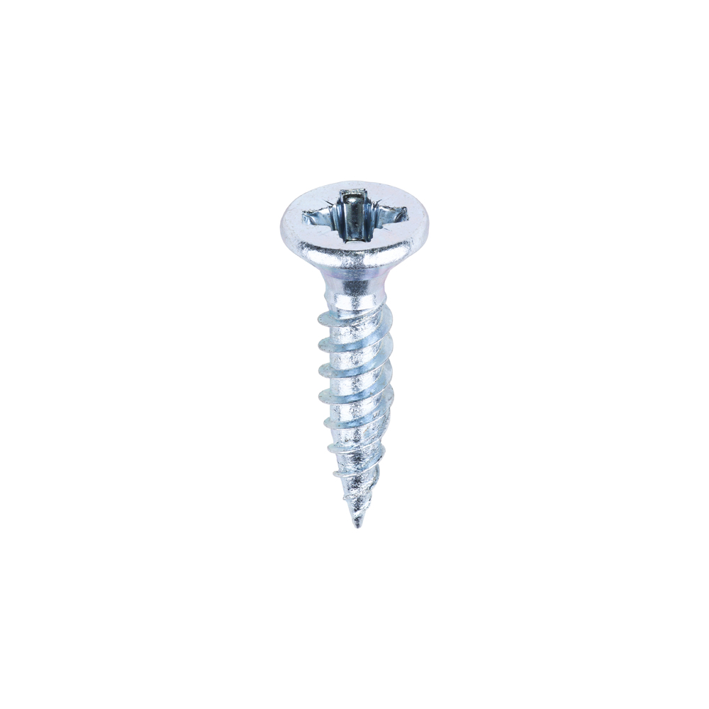 Twin Woodscrew PZ2 CSK Zinc