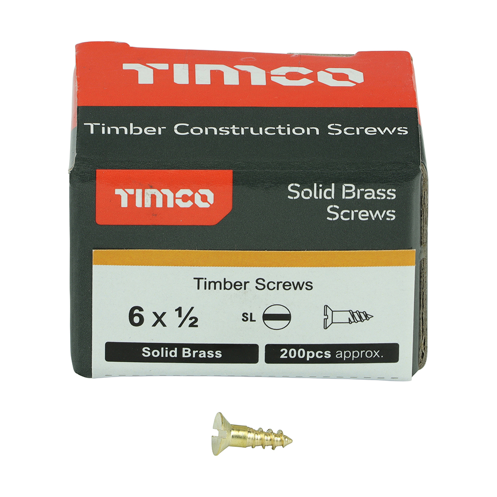 Brass Timber Screw SLOT CSK - Image 3