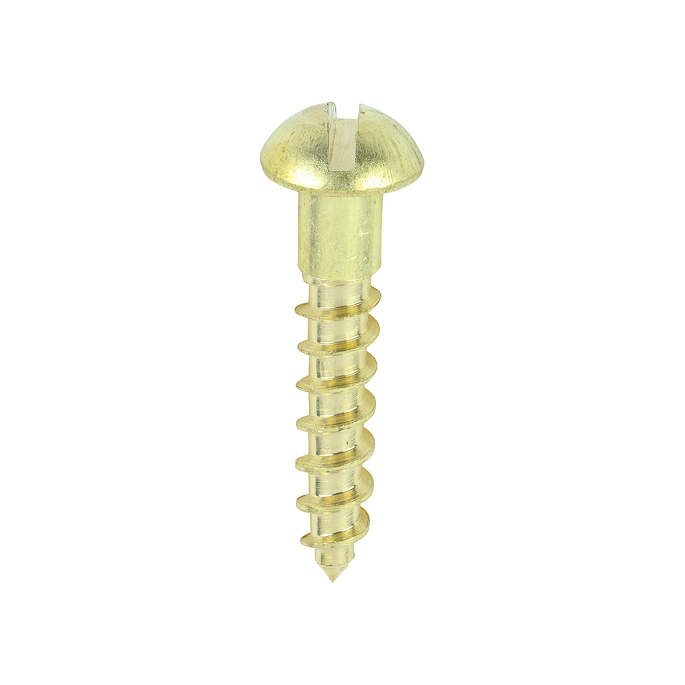 Brass Timber Screw SLOT RND