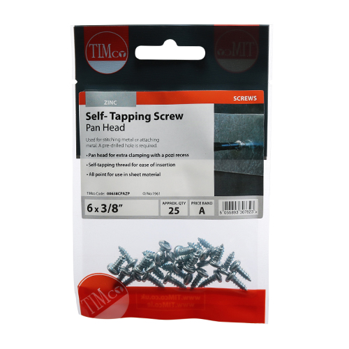 S/Tapping Screw PZ2 PAN - BZP - Image 2