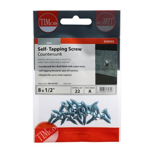 S/Tapping Screw PZ2 CSK - BZP - Image 2