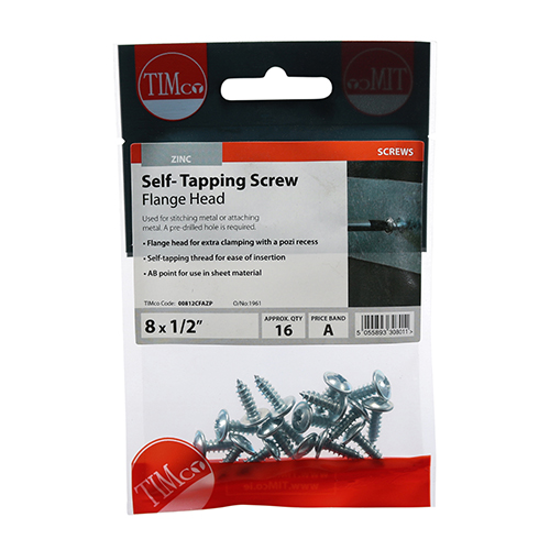 S/Tapping Screw PZ2 FLG - BZP - Image 2