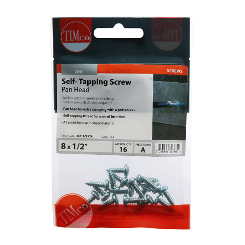 S/Tapping Screw PZ2 PAN - BZP - Image 2