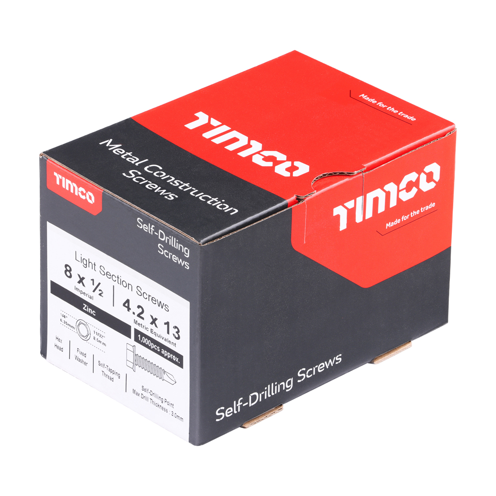 Hex Screw S/DRILL No3 Zinc - Image 2