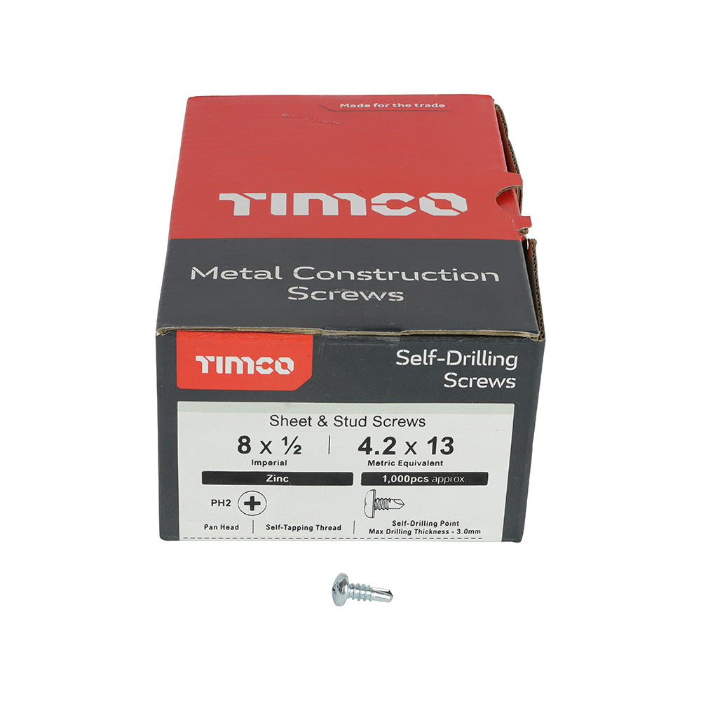 Pan Screw PH2 S/DRILL No3 Zinc - Image 3