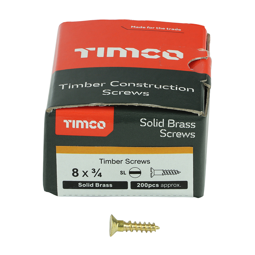 Brass Timber Screw SLOT CSK - Image 3