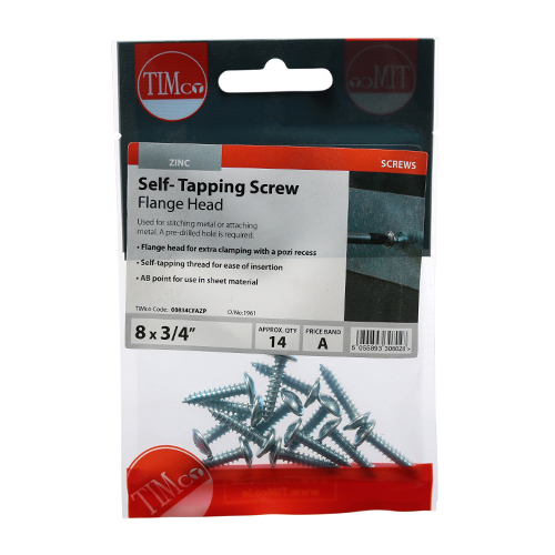S/Tapping Screw PZ2 FLG - BZP - Image 2