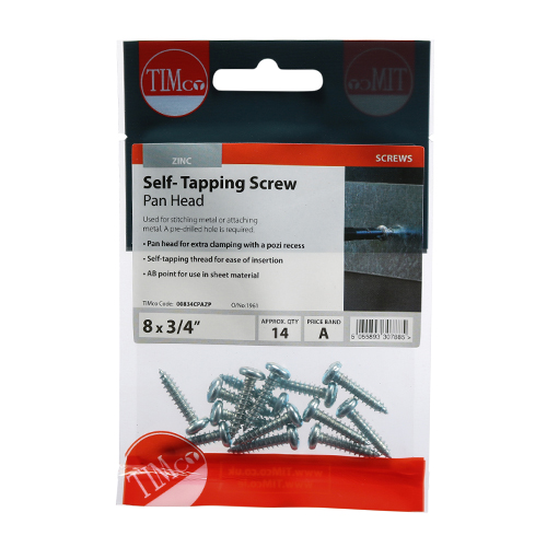 S/Tapping Screw PZ2 PAN - BZP - Image 2