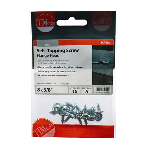S/Tapping Screw PZ2 FLG - BZP - Image 2