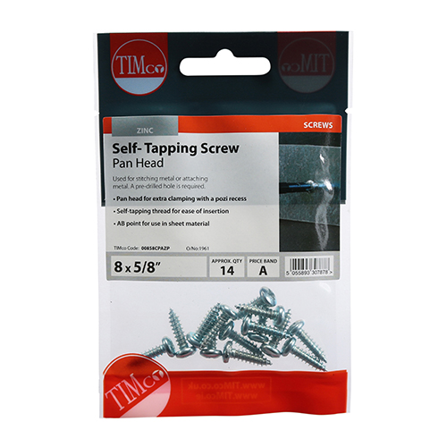 S/Tapping Screw PZ2 PAN - BZP - Image 2