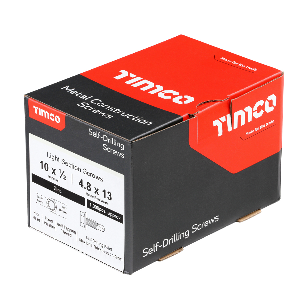 Hex Screw S/DRILL No3 Zinc - Image 2
