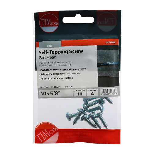 S/Tapping Screw PZ2 PAN - BZP - Image 2
