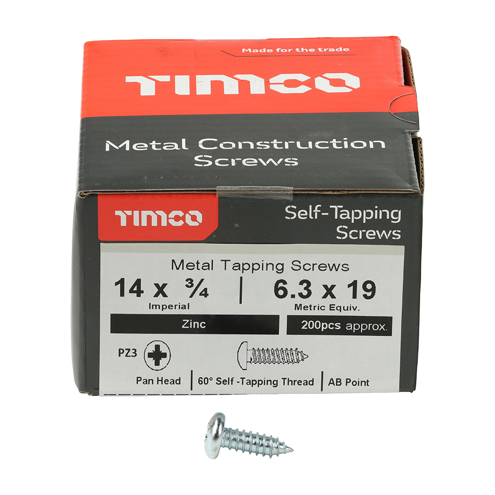 S/Tapping Screw PZ3 PAN Zinc - Image 3