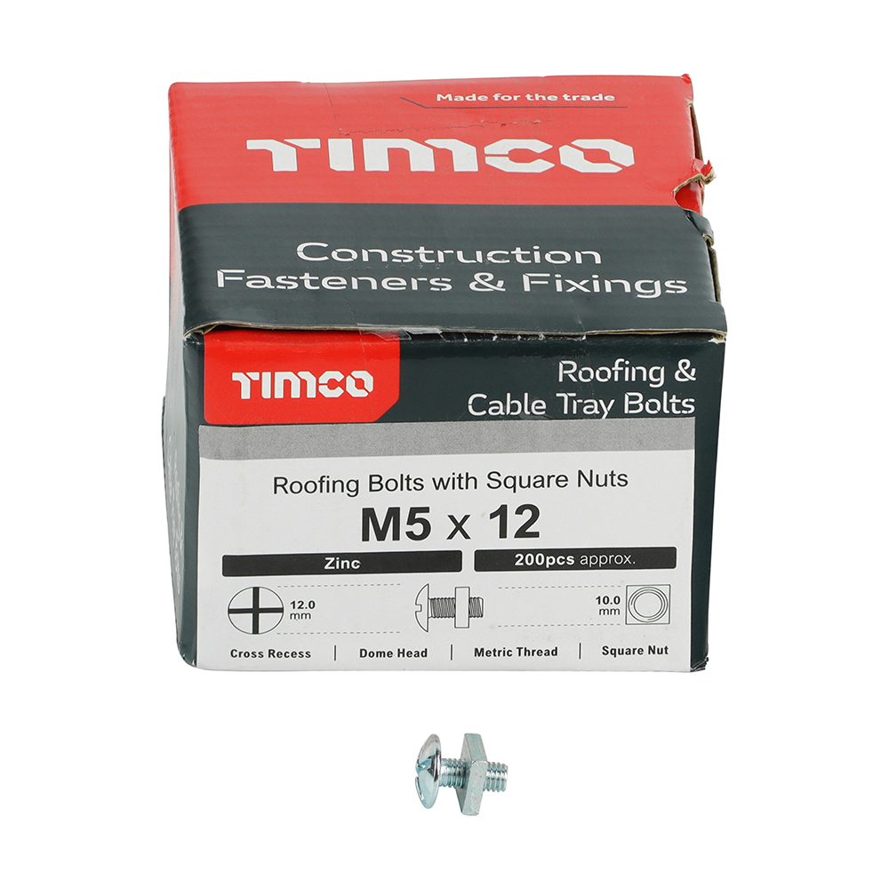 Roofing Bolt & SQ Nut Zinc - Image 3