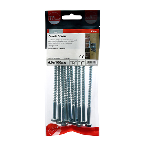 Coach Screw DIN 571 - BZP - Image 2