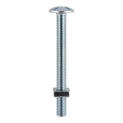 Roofing Bolt & SQ Nut - BZP - Image 2