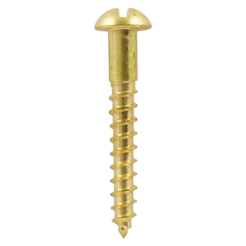 Brass Timber Screw SLOT RND