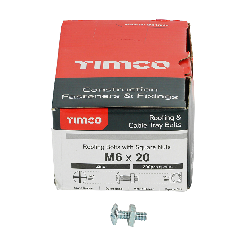 Roofing Bolt & SQ Nut Zinc - Image 3