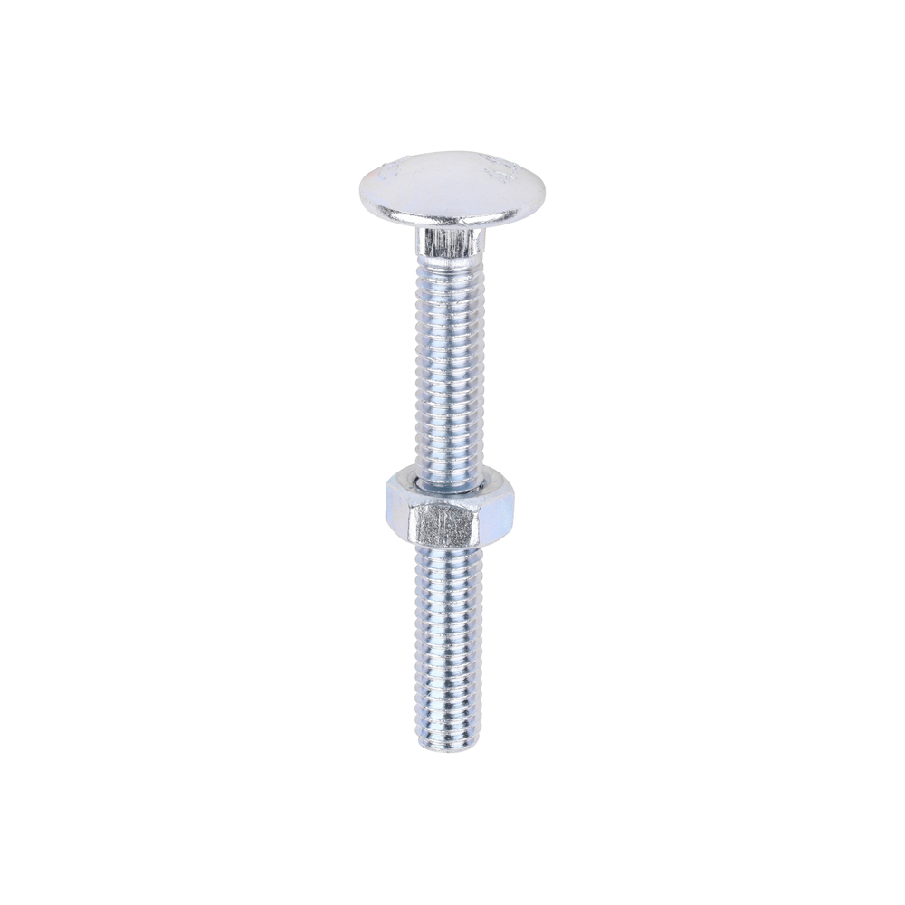 Carriage Bolt & Hex Nut - BZP - Image 1
