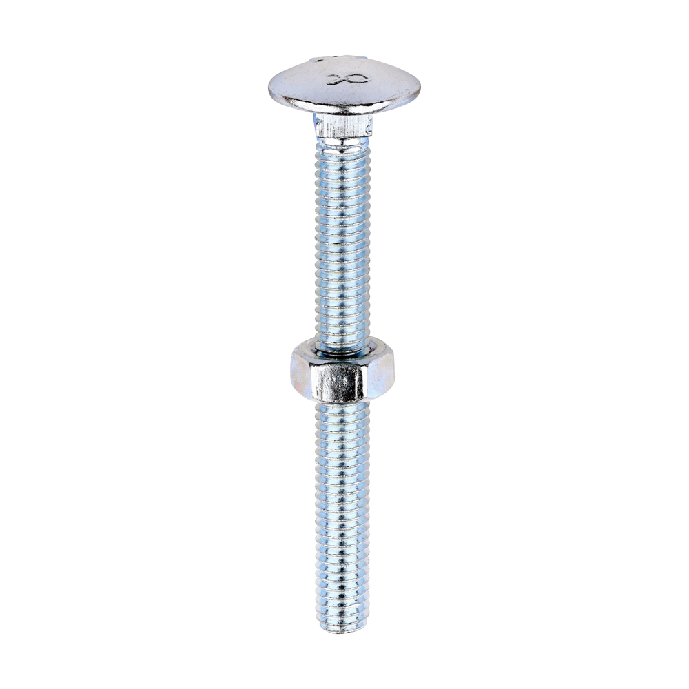 Carriage Bolt & Hex Nut - BZP - Image 1