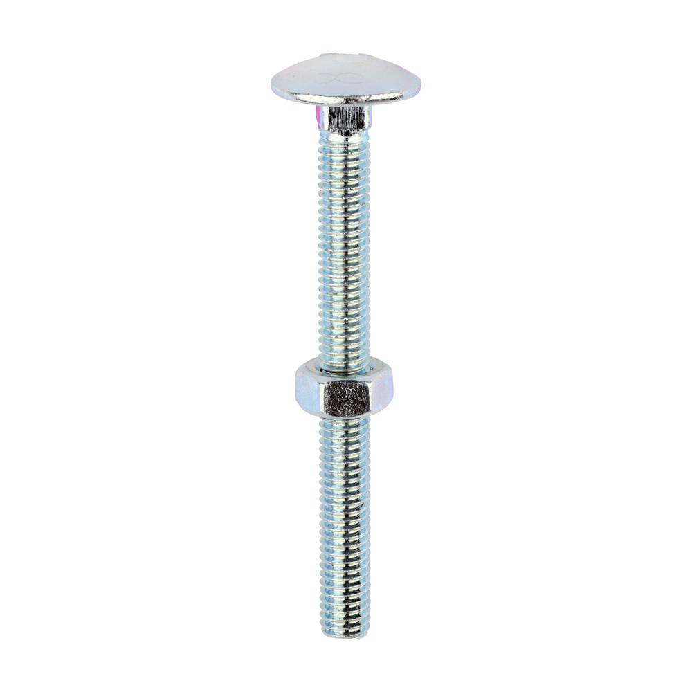 Carriage Bolt & Hex Nut - BZP - Image 1