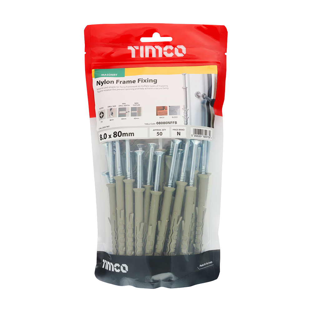 Nylon Frame Fixing - BZP - Image 2