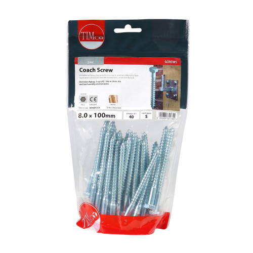 Coach Screw DIN 571 - BZP - Image 3