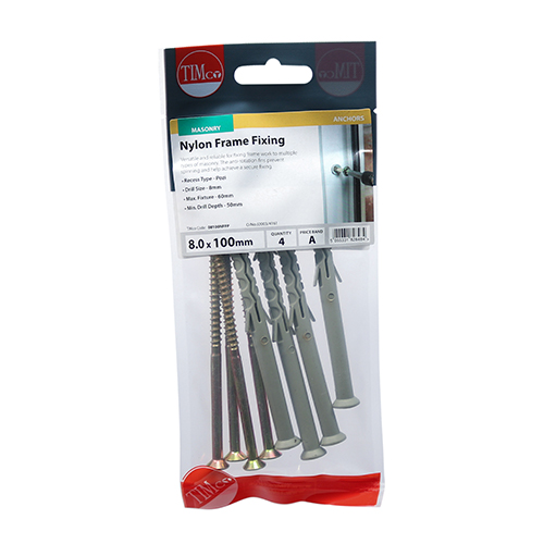 Nylon Frame Fixing - BZP - Image 2