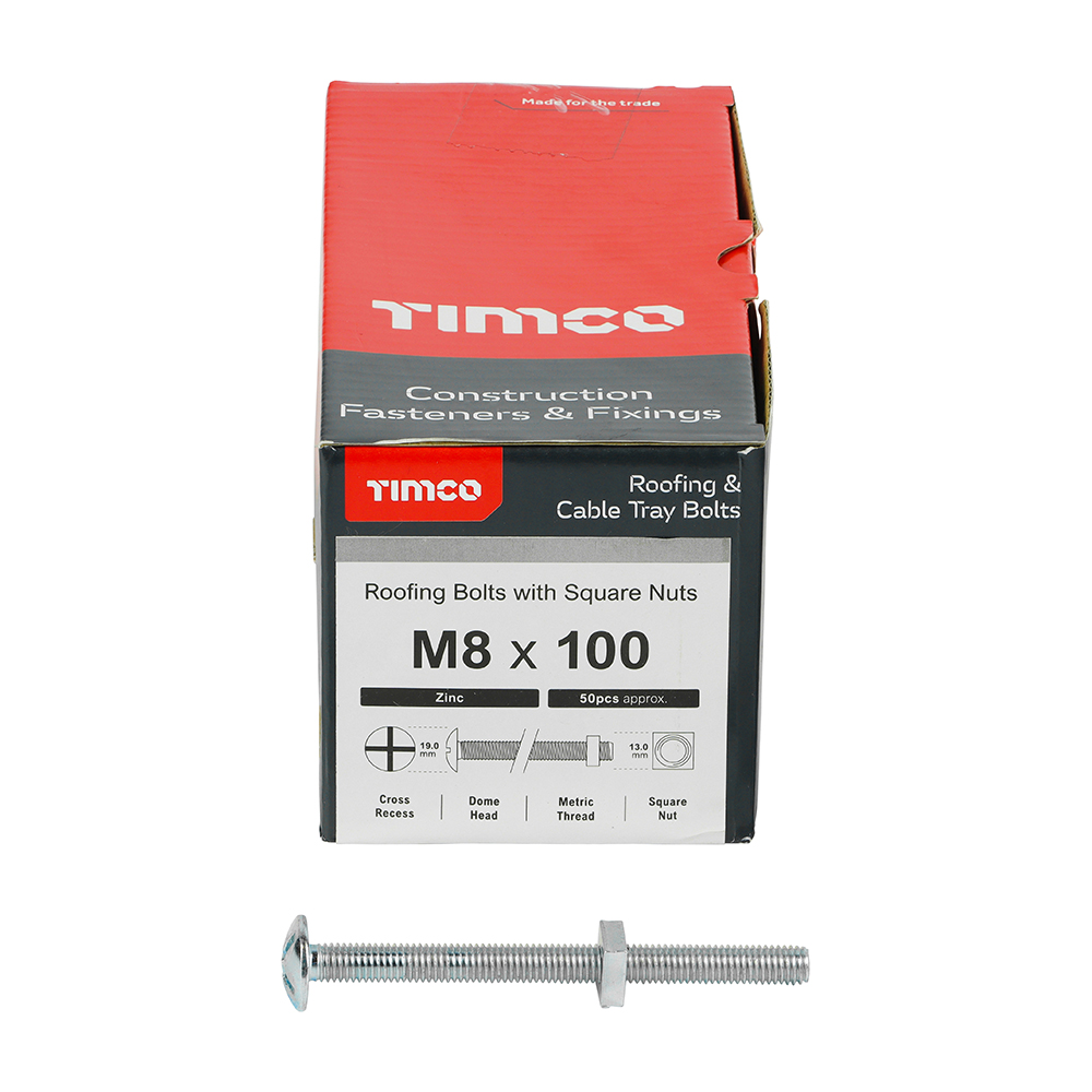 Roofing Bolt & SQ Nut Zinc - Image 3
