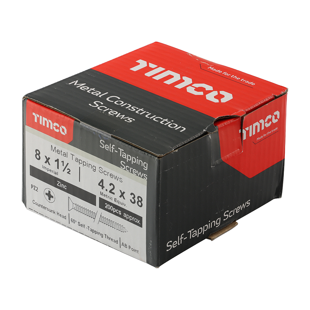 S/Tapping Screw PZ2 CSK Zinc - Image 2