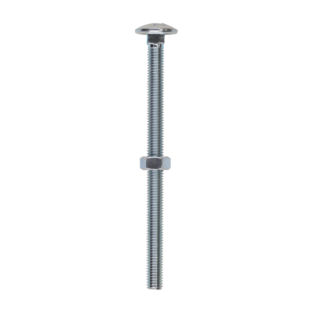 Carriage Bolt & Hex Nut - BZP