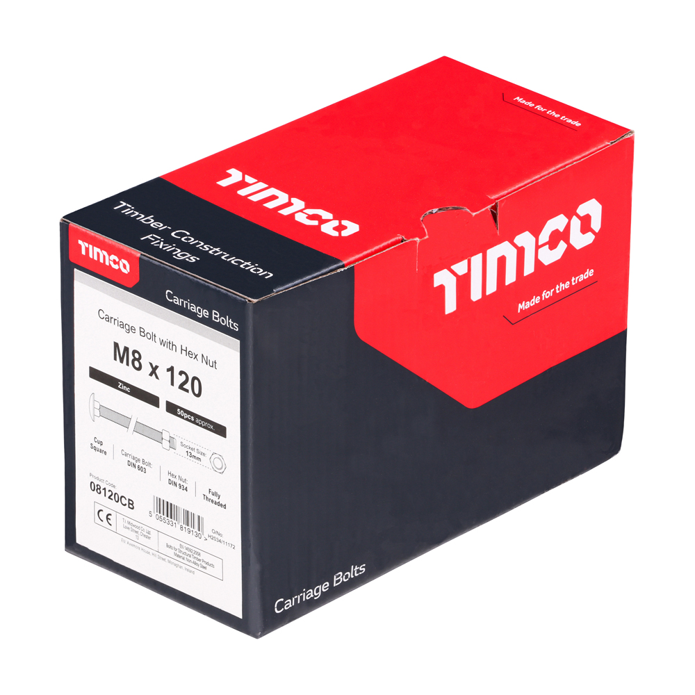 Carriage Bolt & Hex Nut - BZP - Image 2